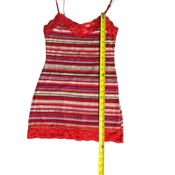 NWT Bozzolo Cami Lace Adjustable Strap Long Layering Spaghetti Tank Y2K Pride - Picture 4 of 7